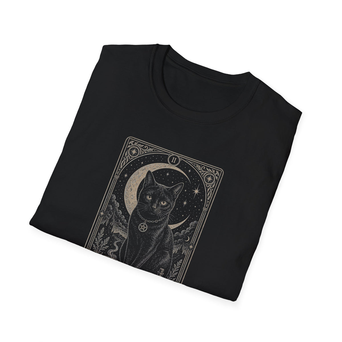 The Familiar Black Cat Tarot T-shirt