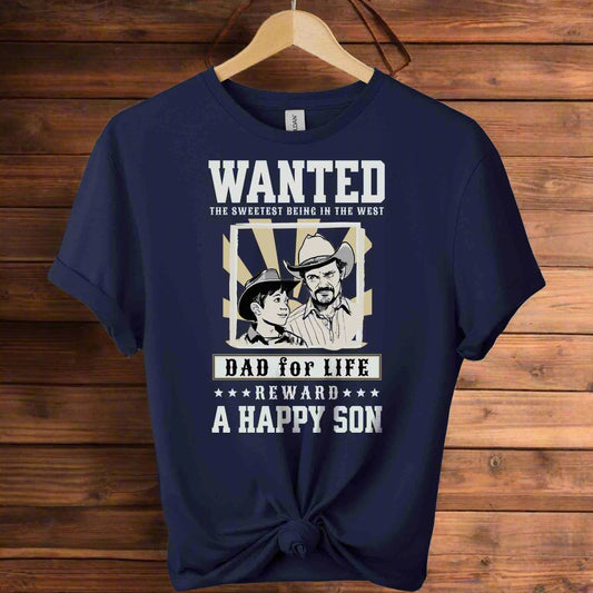 Gildan t-shirts Dad T-shirts with father and son design and typography retro-style t-shirt. for unisex with the color of navy