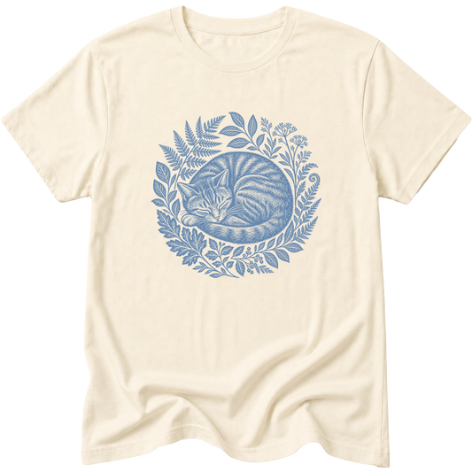 Wild At Heart Cat Botanical T-Shirt