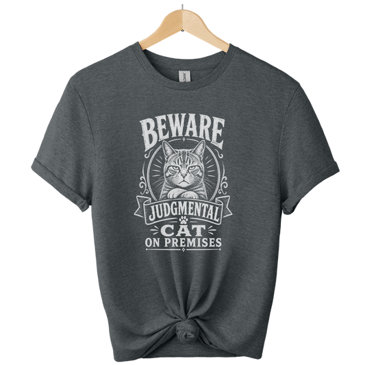 Beware Judgmental Cat T-Shirt