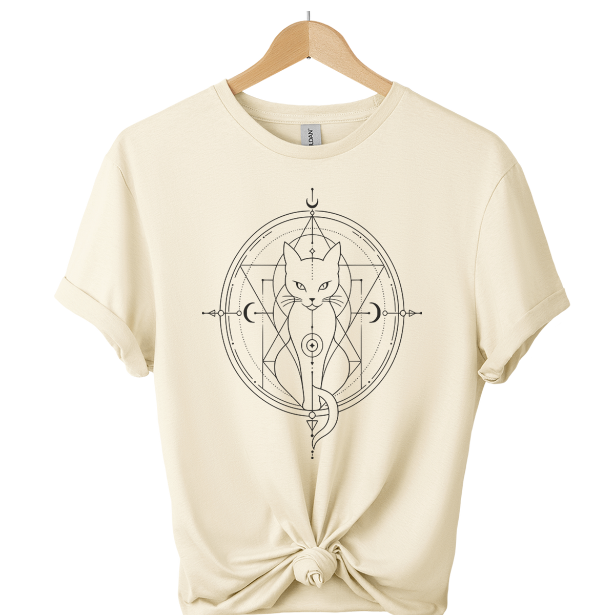Sacred Geometry Cat T-Shirt