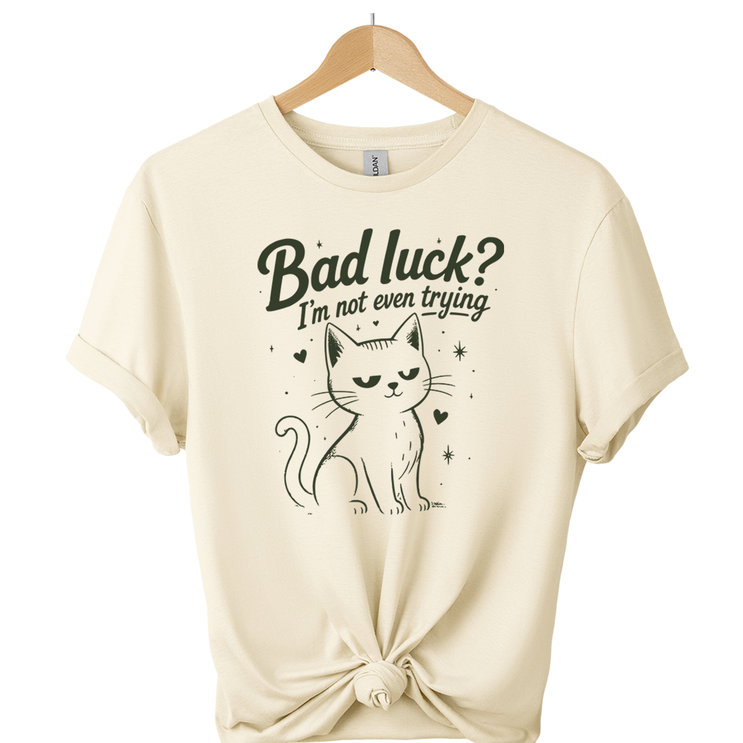 Bad Luck I'm Not Even Trying Black Cat T-Shirt