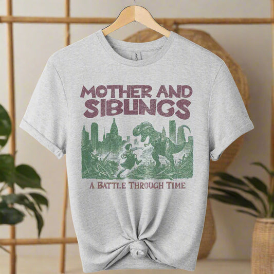 T-shirts unisex with graphic design and mother and siblings typography retro classic inspired color sports grey