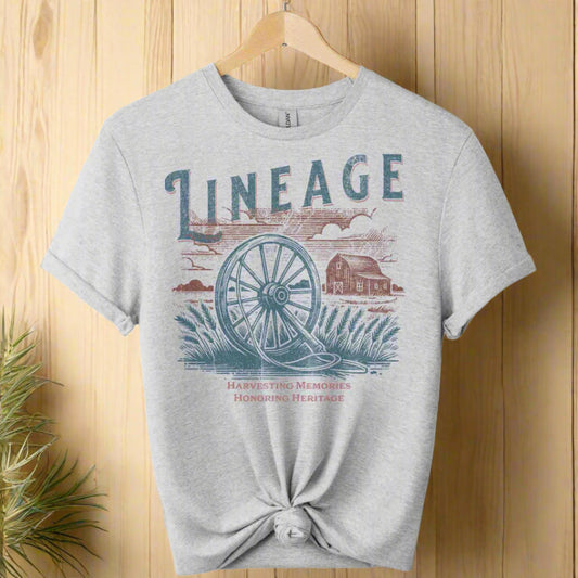 Sport grey color Unisex T-shirt with classic design and harvesting memories typography ,old school design t-shirts