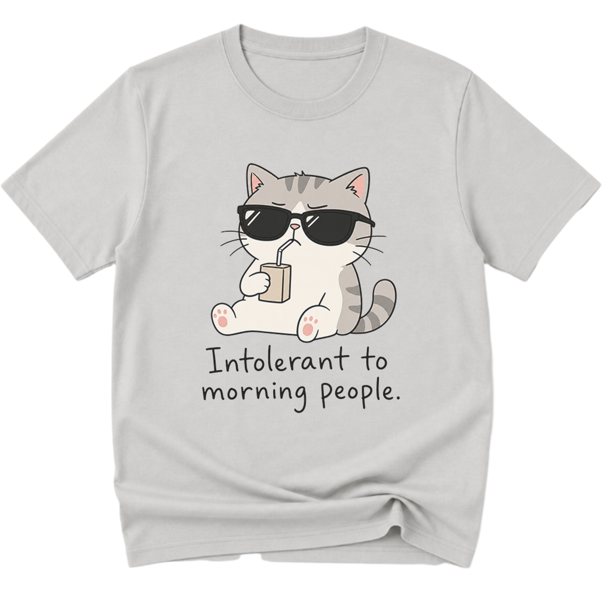 Intolerant To Morning People Cat T-Shirt
