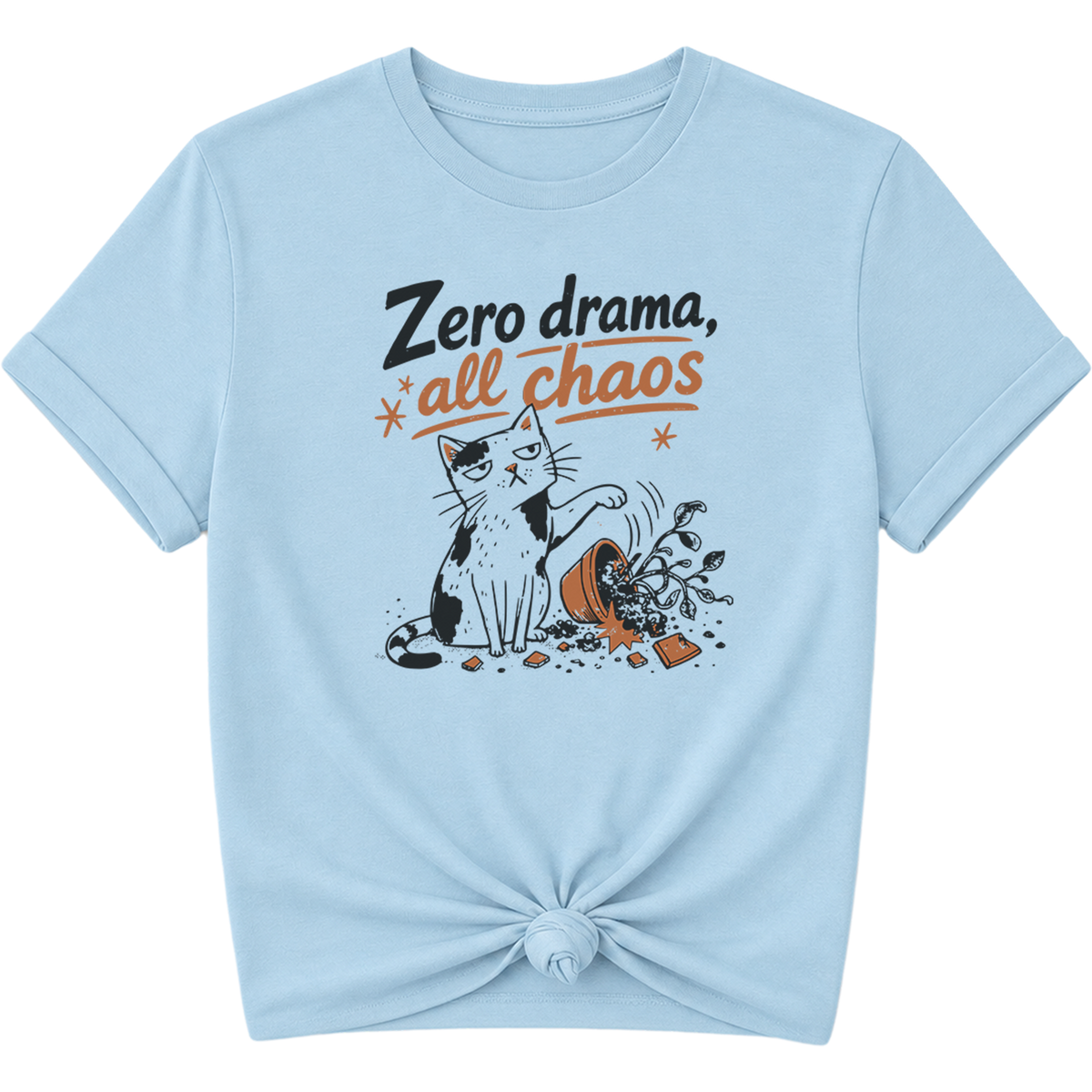 Zero Drama All Chaos Cat T-Shirt