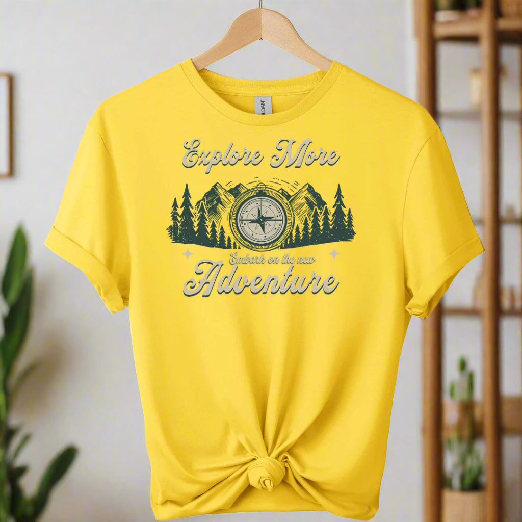 Front Compass Graphic tees and Explore more adventure typography t-shirts color of  daisy