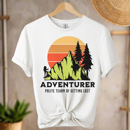 Adventure graphic t-shirts in white  unisex colors.