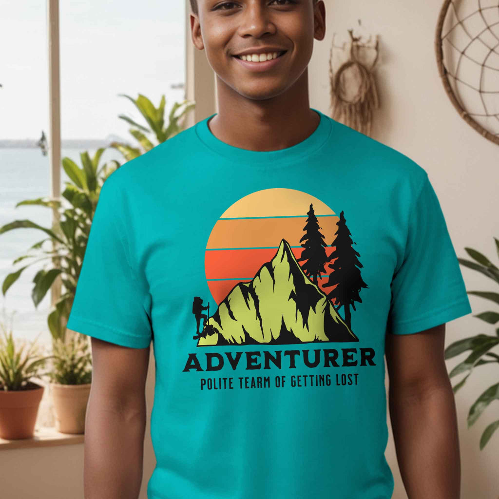 Adventurer Graphic t-shirts Tropical blue for unisex