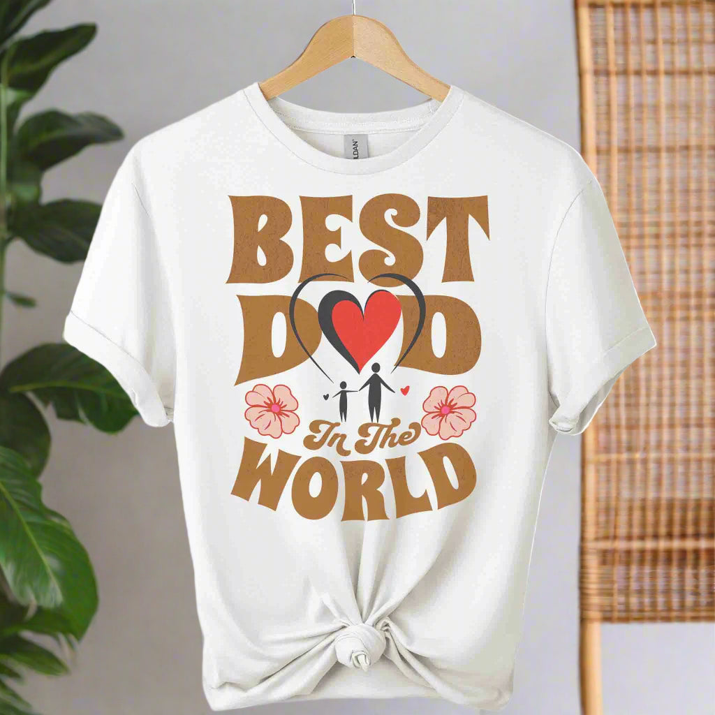 Front design Best dad t-shirts graphic tees typography with vintage vibe t-shirts color white
