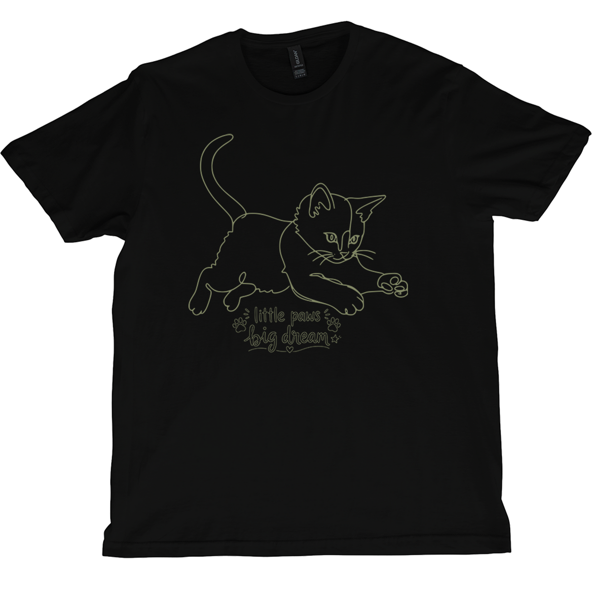 Little Paws Big Dreams Cat T-Shirt