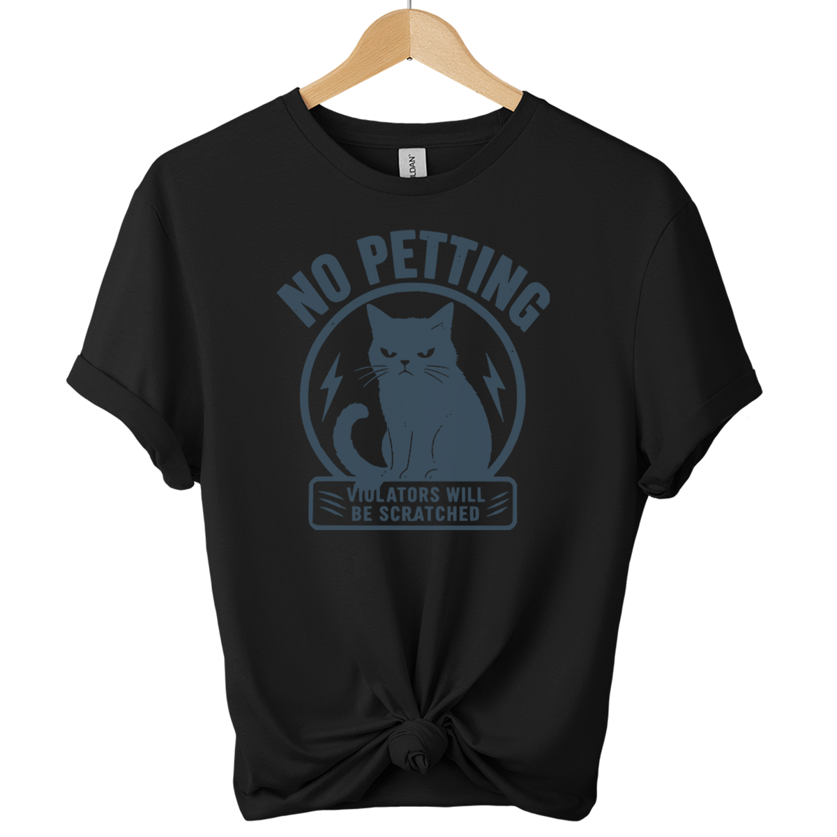 No Petting Violators Scratched Cat Shirt