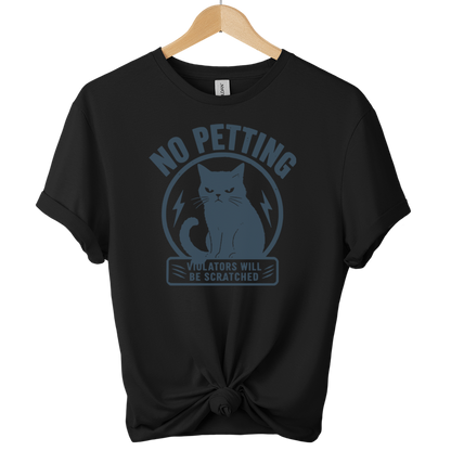 No Petting Violators Scratched Cat Shirt