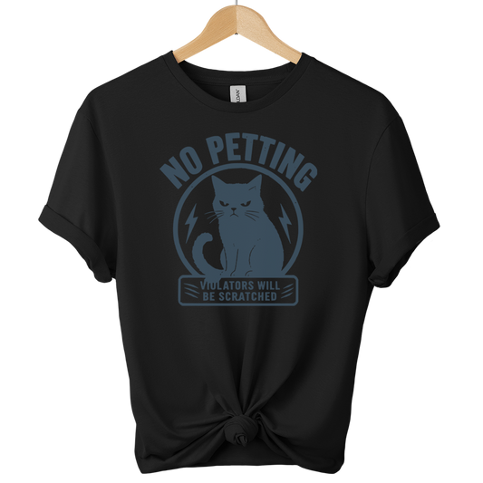 No Petting Violators Scratched Cat Shirt
