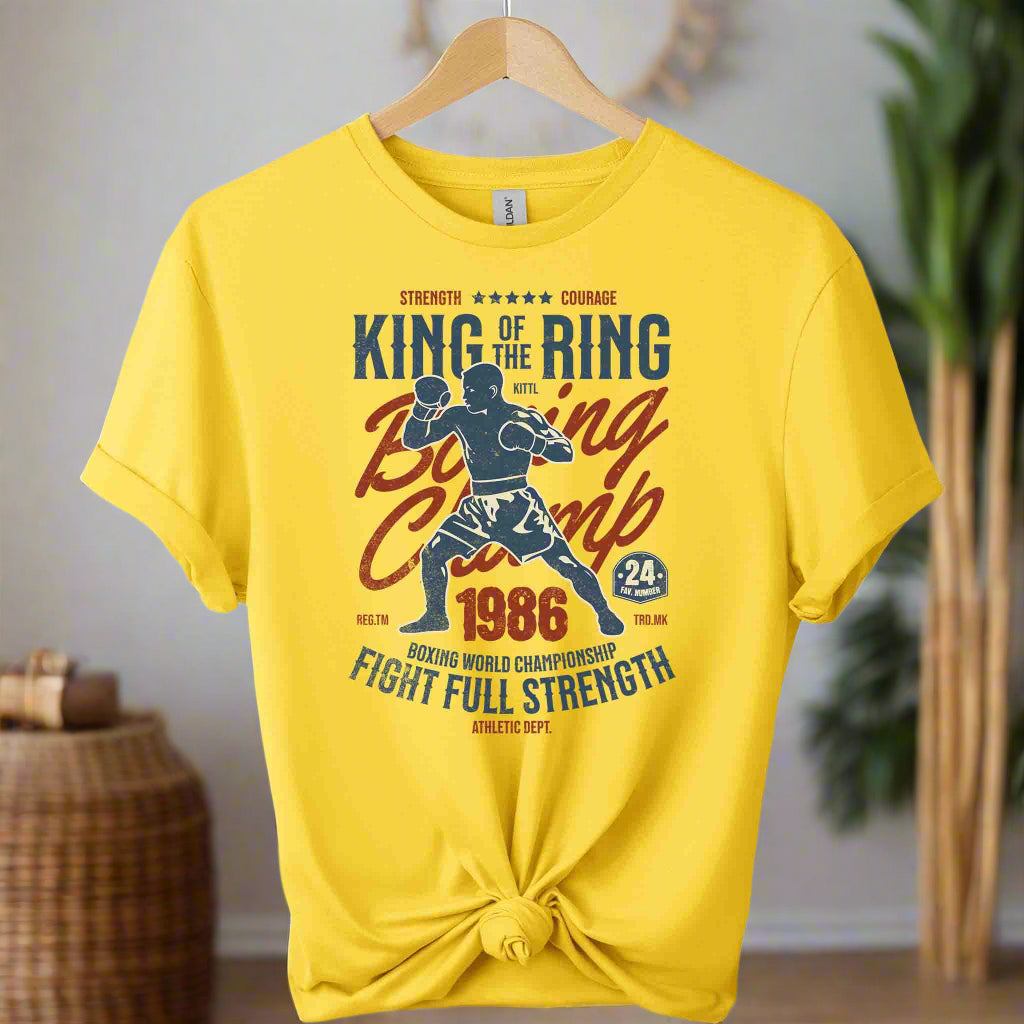 Gildan premium soft front design Boxing graphic tees for unisex t-shirts color daisy