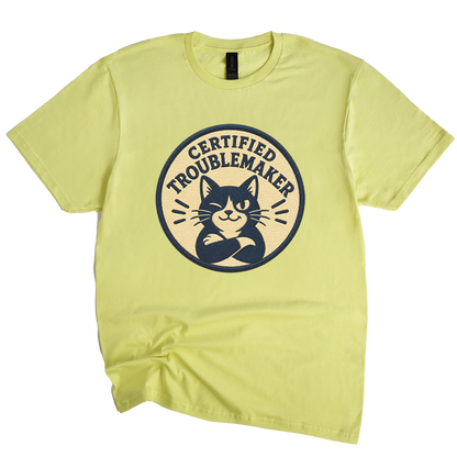 Certified Troublemaker Cat t-Shirt