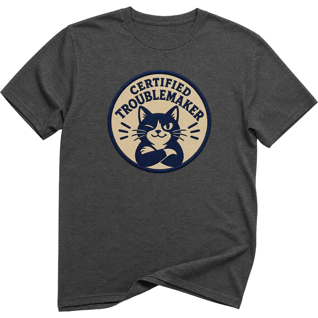 Certified Troublemaker Cat t-Shirt