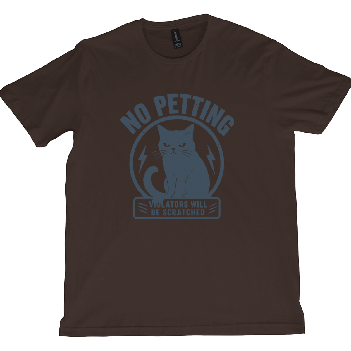 No Petting Violators Scratched Cat Shirt