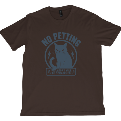 No Petting Violators Scratched Cat Shirt