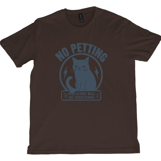 No Petting Violators Scratched Cat Shirt