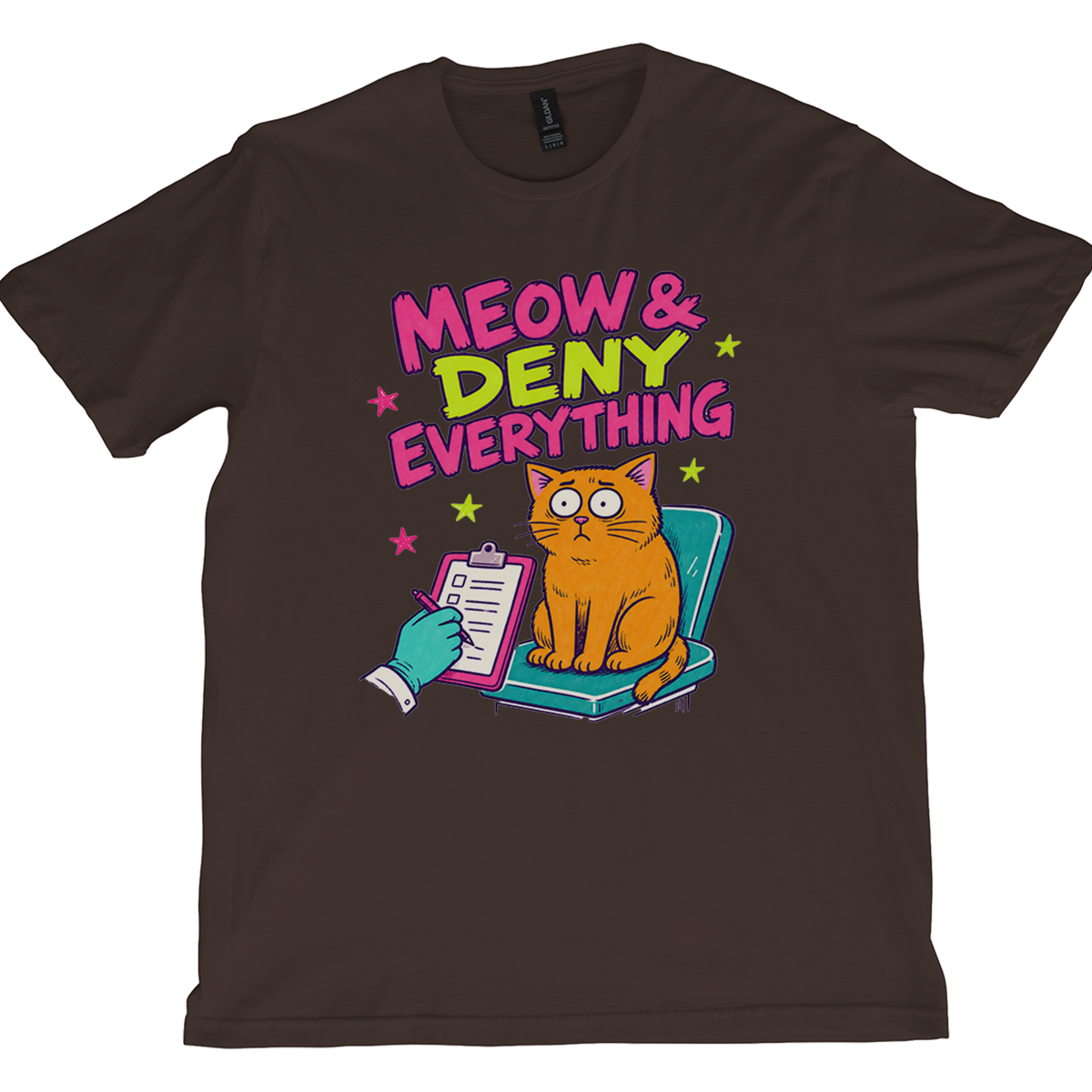 Meow And Deny Everything Cat T-Shirt