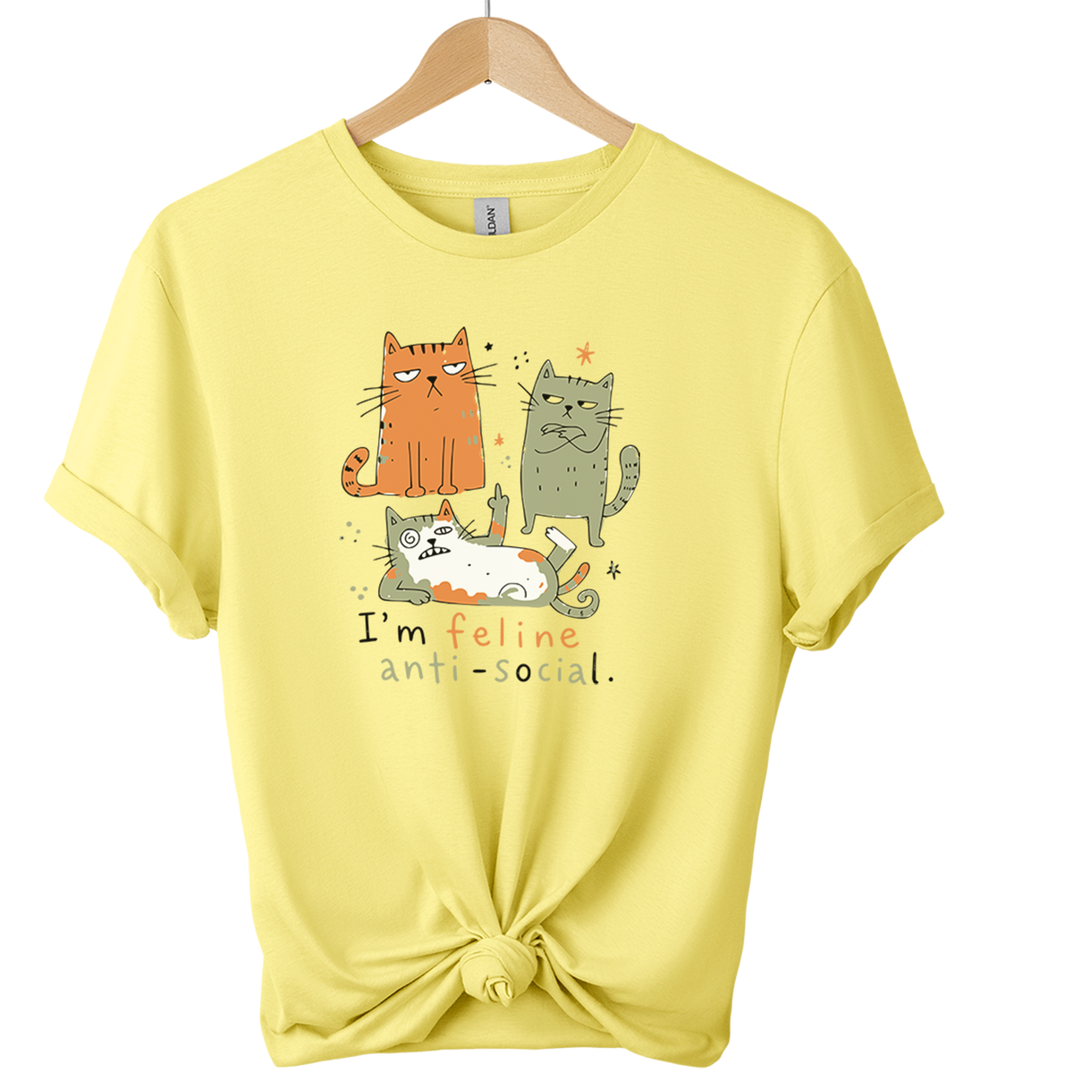I'm Feline Anti-Social Cat T-Shirt
