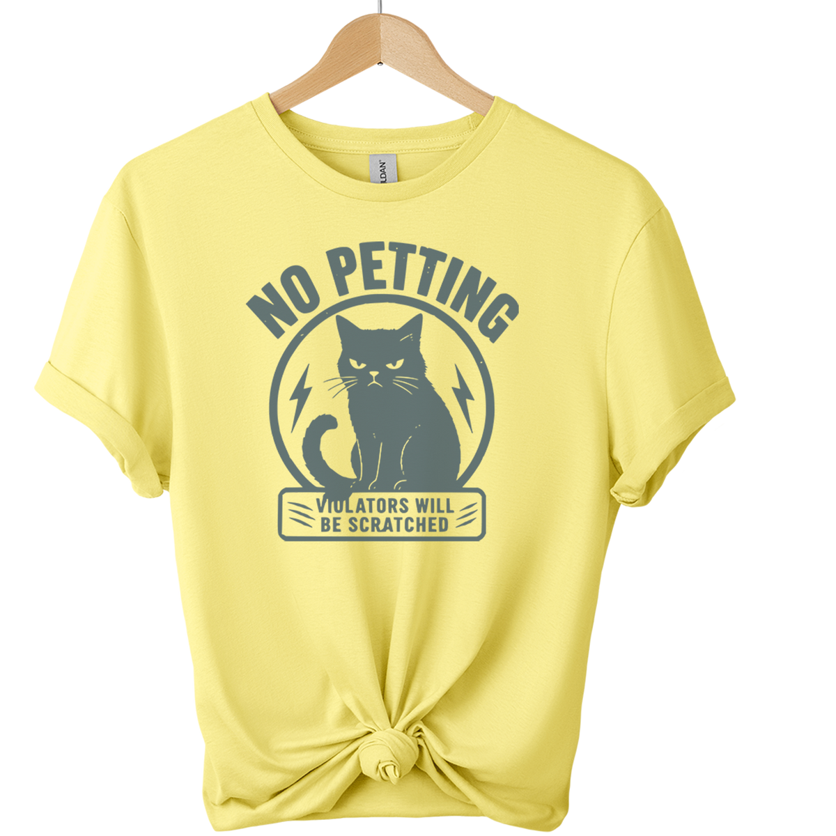 No Petting Violators Scratched Cat Shirt