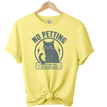 No Petting Violators Scratched Cat Shirt