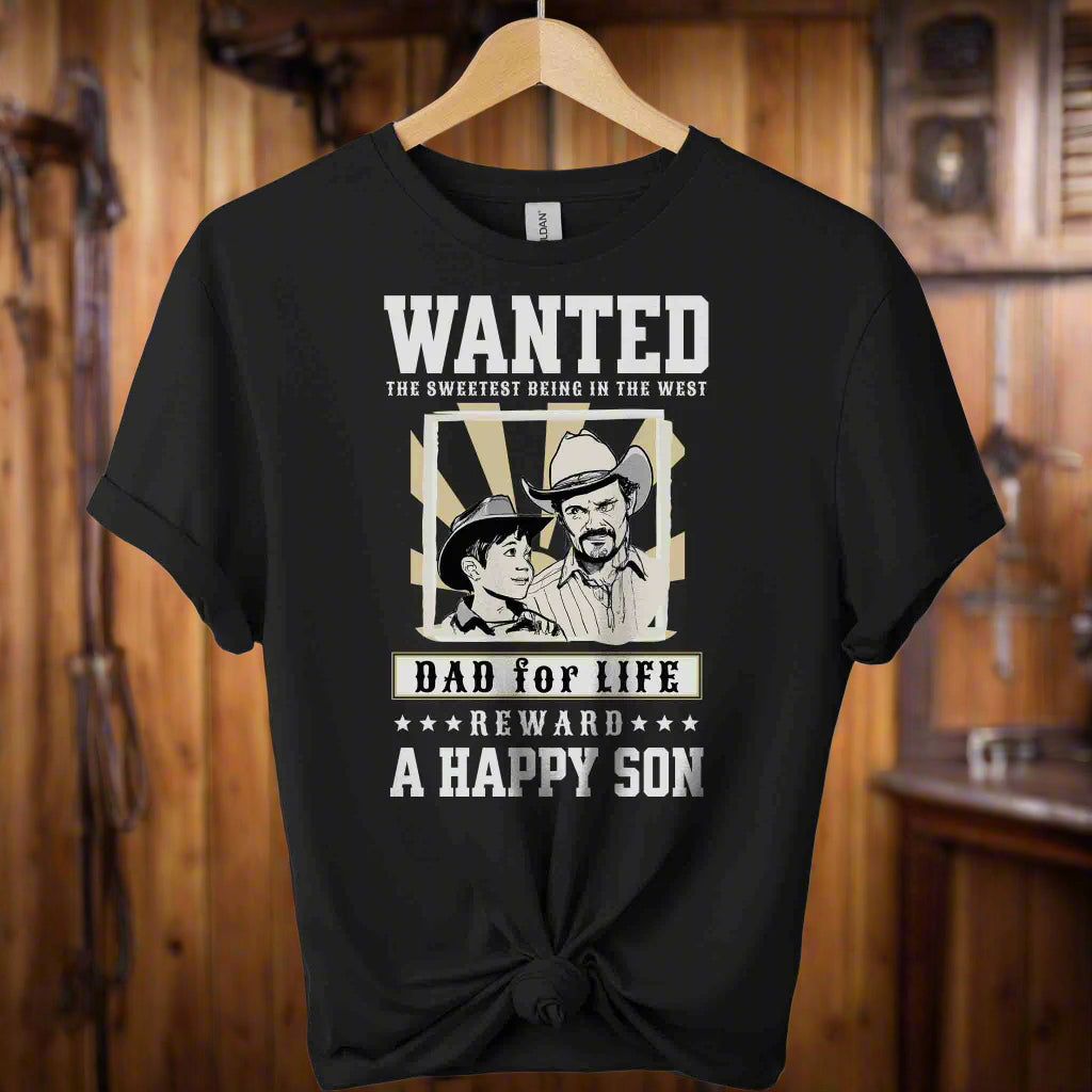 Gildan t-shirts Dad T-shirts with father and son design and typography  retro-style t-shirt. for unisex with the color of  black