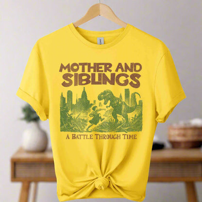 T-shirts unisex with graphic design and mother and siblings typography retro classic inspired color daisy