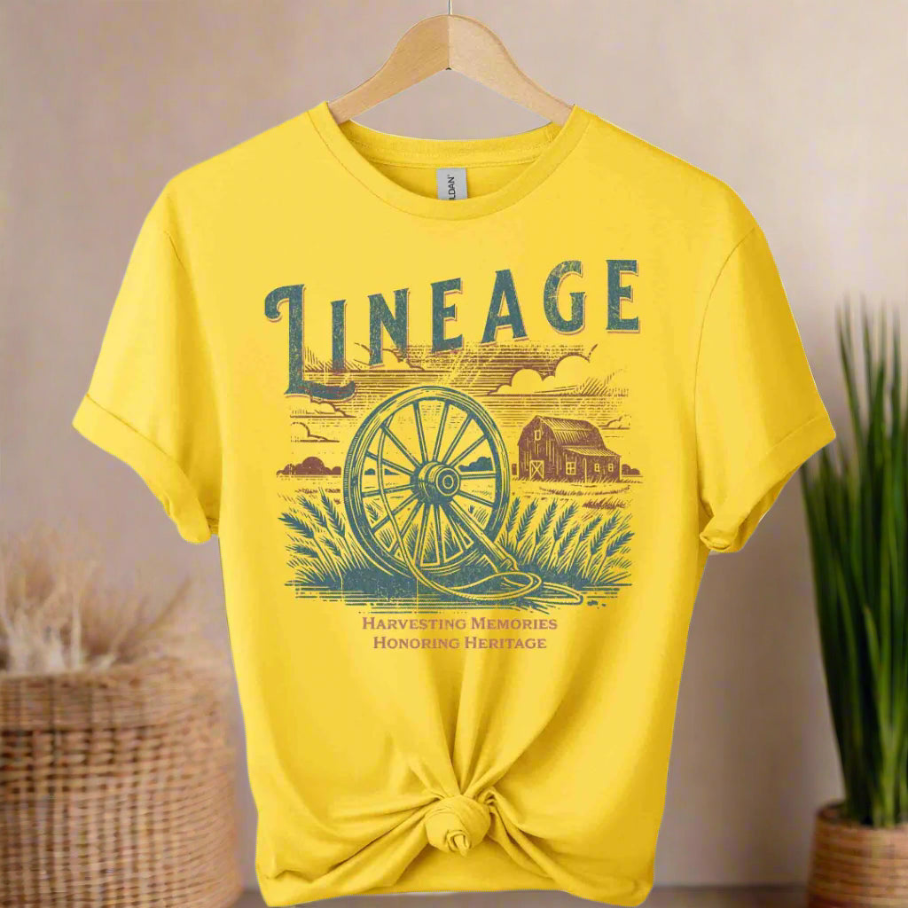 Daisy color Unisex T-shirt with classic design and harvesting memories typography ,old school design t-shirts 