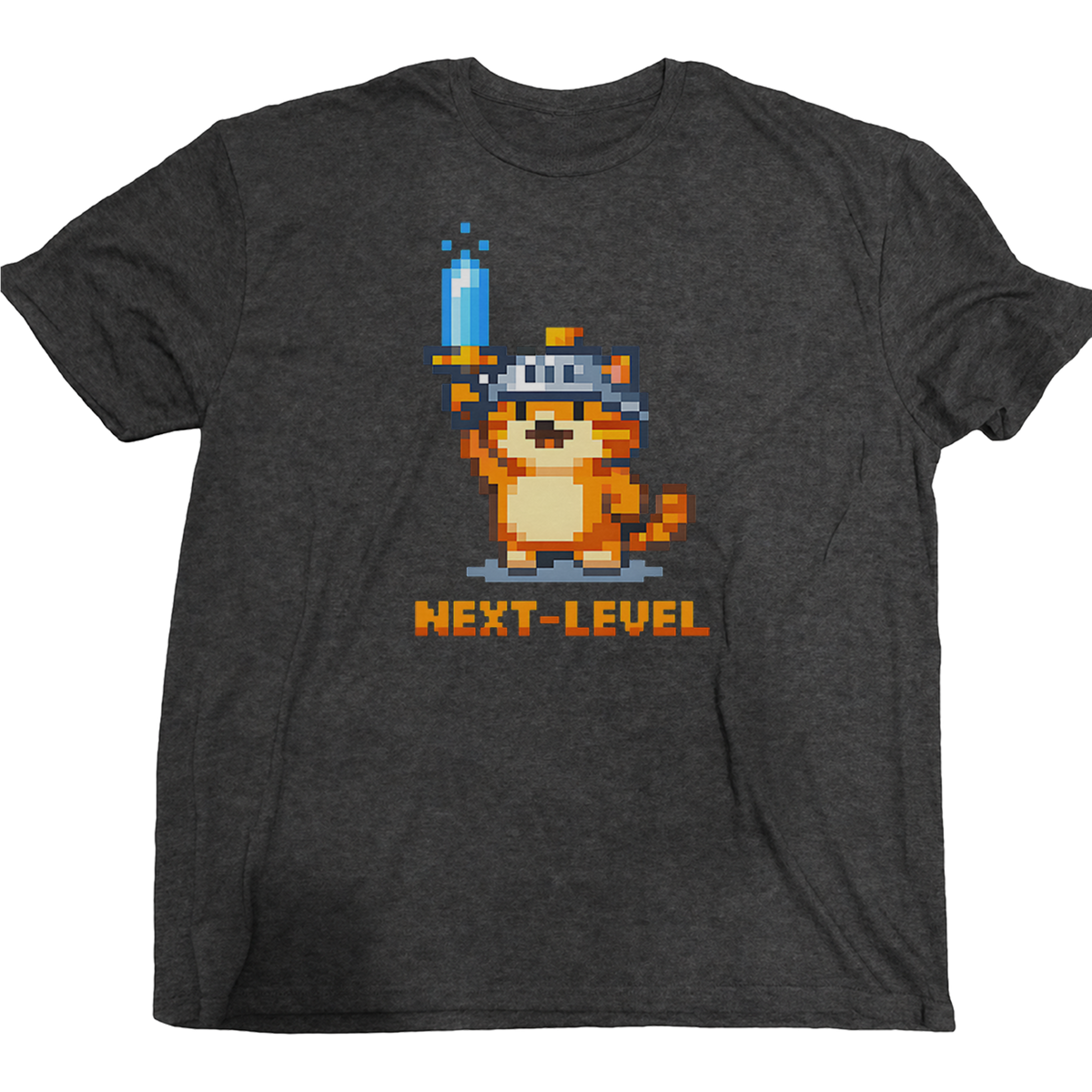 Next-Level Pixel Knight Cat T-Shirts