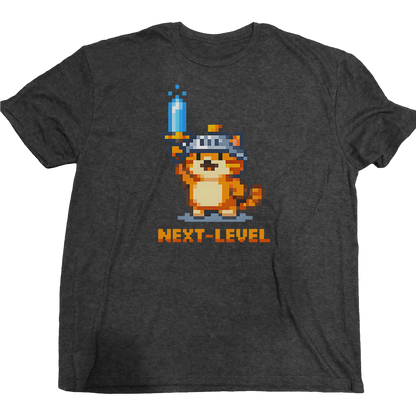 Next-Level Pixel Knight Cat T-Shirts