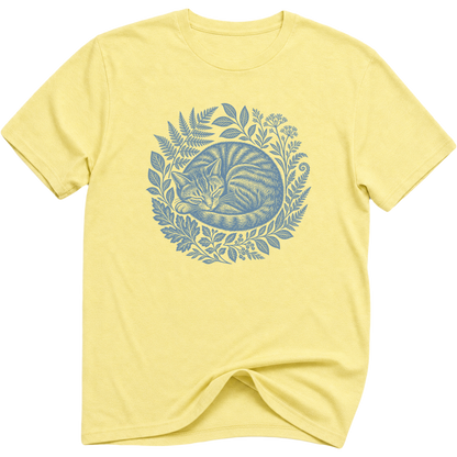 Wild At Heart Cat Botanical T-Shirt