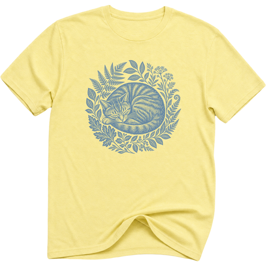 Wild At Heart Cat Botanical T-Shirt