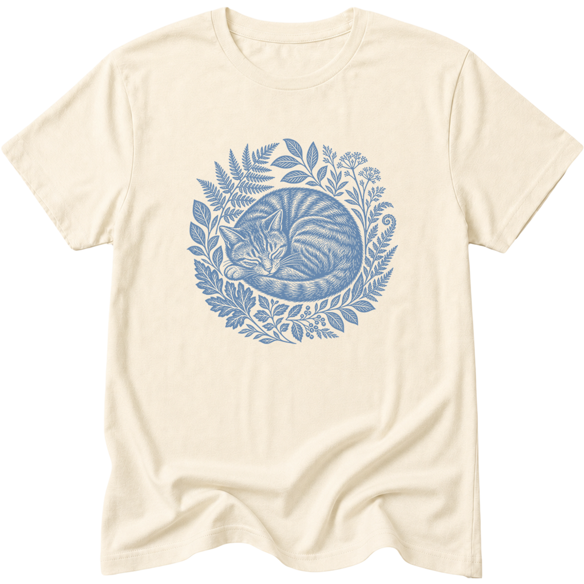 Wild At Heart Cat Botanical T-Shirt