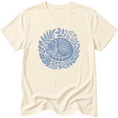 Wild At Heart Cat Botanical T-Shirt