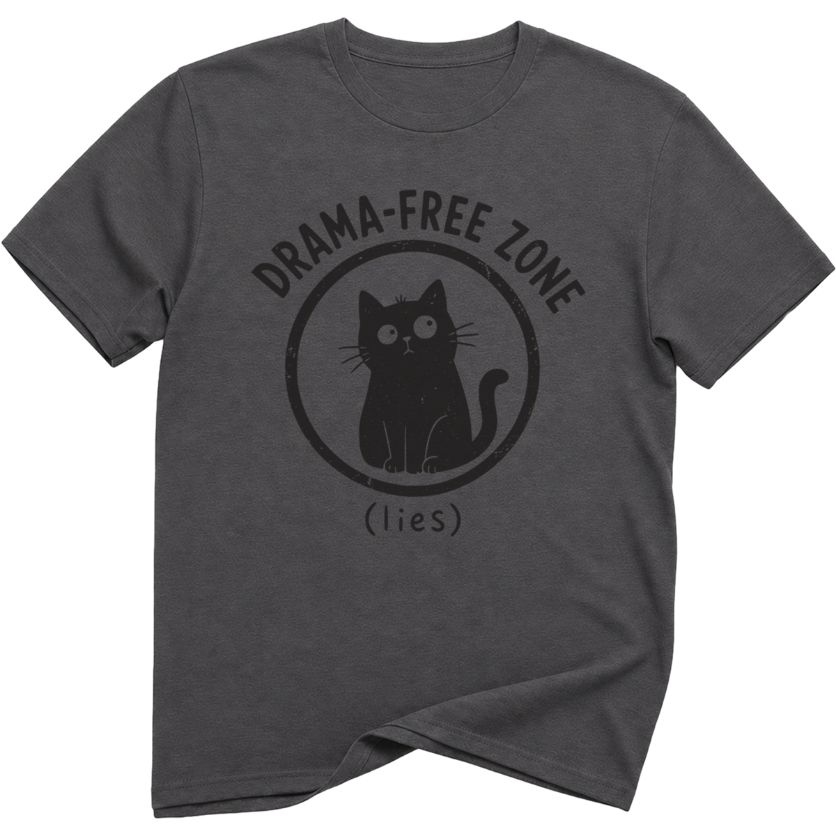 Drama Free Zone Lies Cat T-Shirt