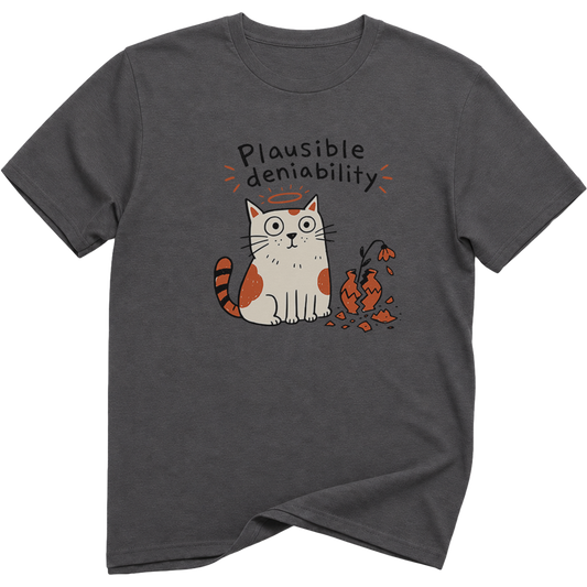 Plausible Deniability Cat T-shirt