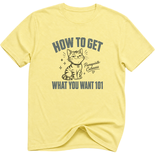 How To Get What You Want 101 Cat T-Shirt