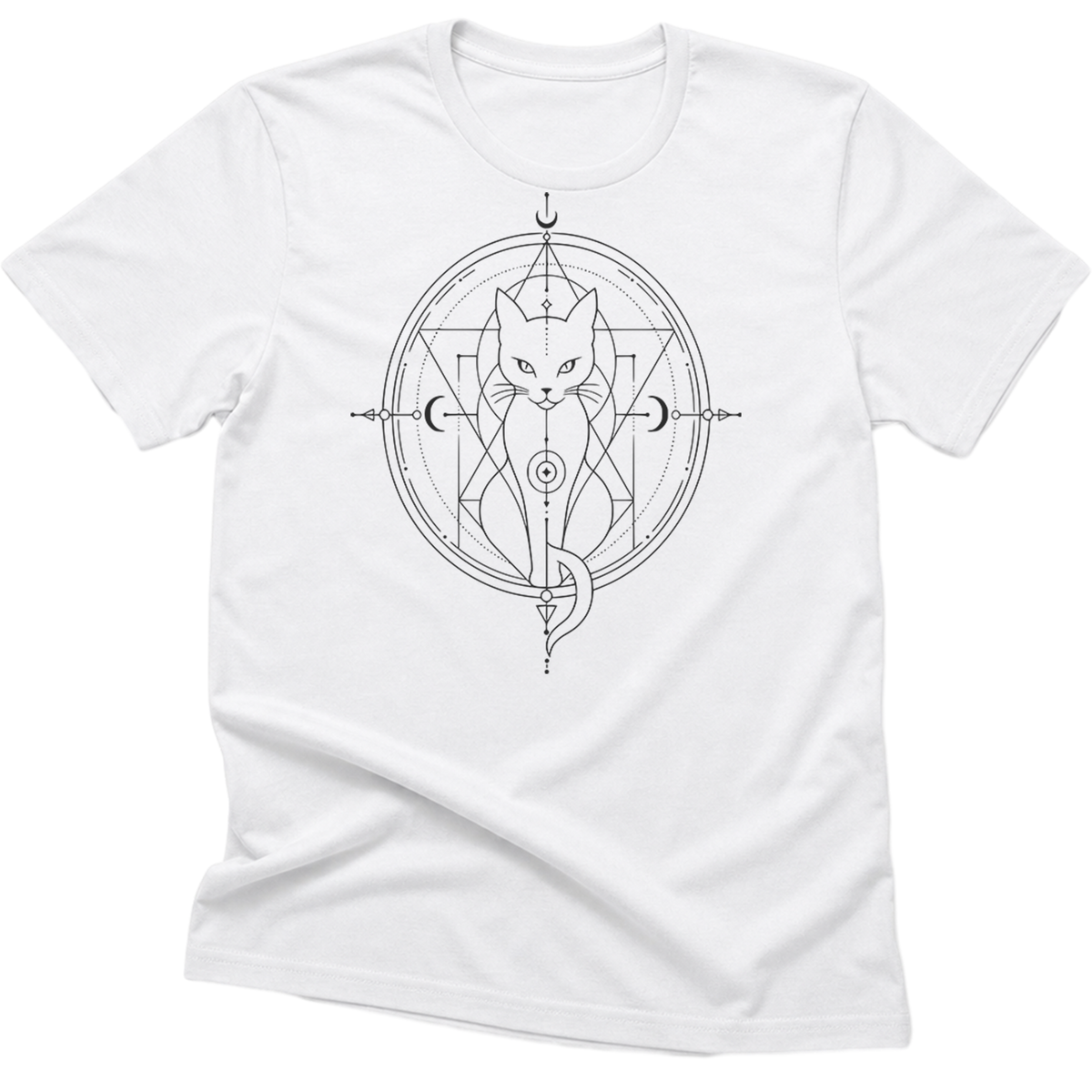 Sacred Geometry Cat T-Shirt