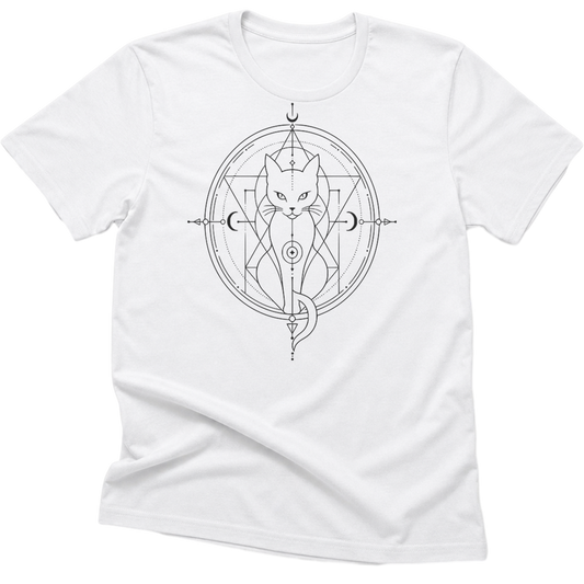 Sacred Geometry Cat T-Shirt
