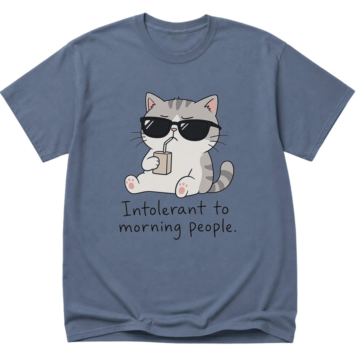 Intolerant To Morning People Cat T-Shirt