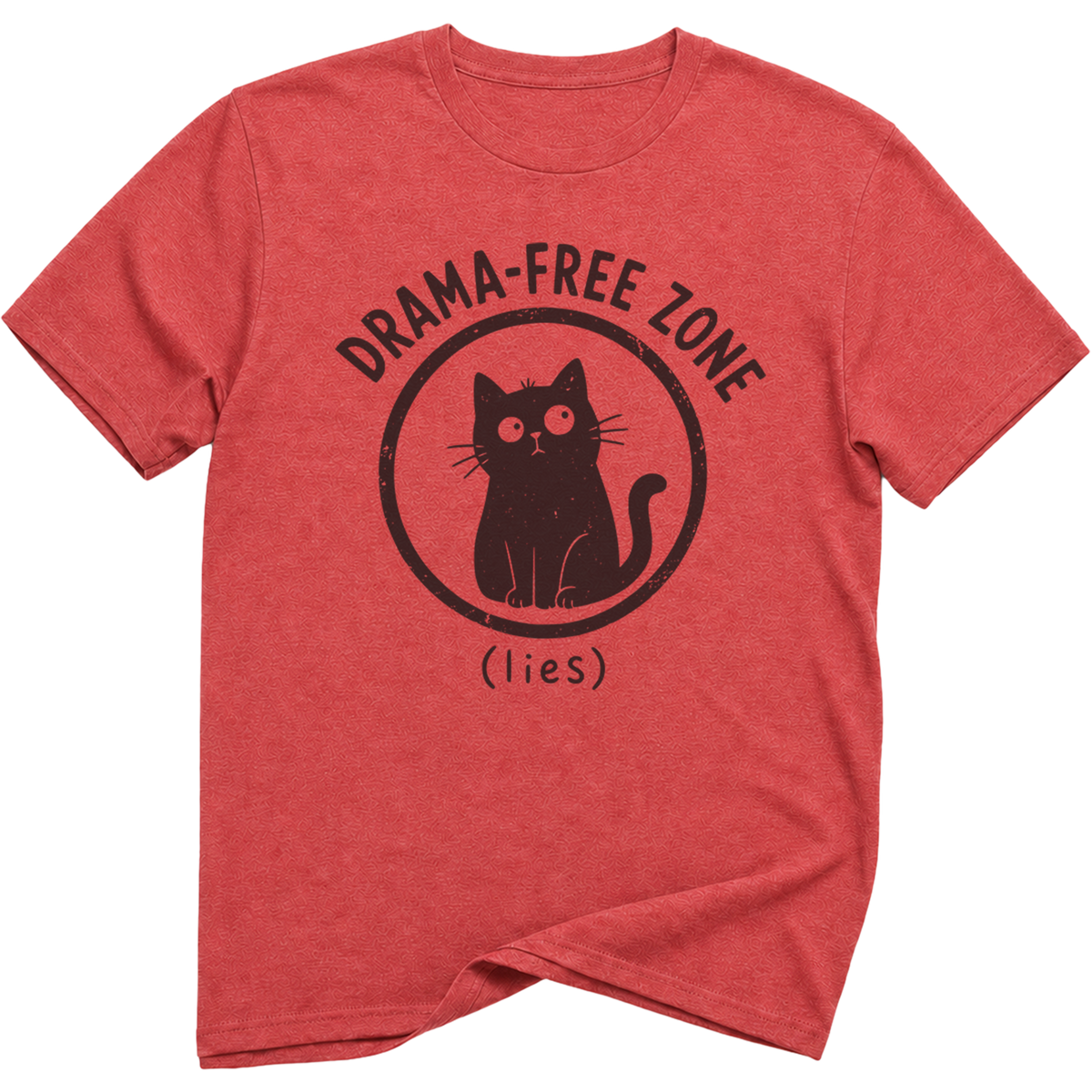 Drama Free Zone Lies Cat T-Shirt
