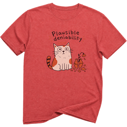 Plausible Deniability Cat T-shirt