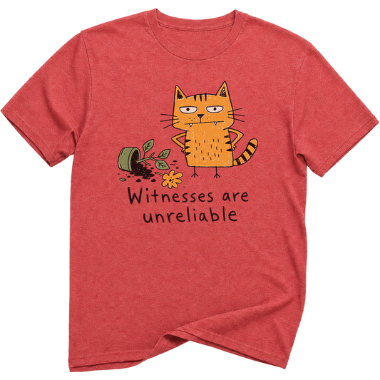 Witnesses Are Unreliable Cat T-Shirt
