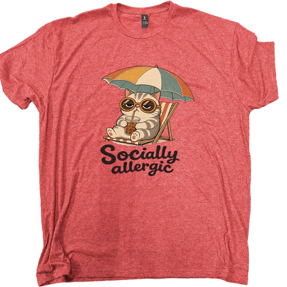 Socially Allergic Cat Shirt