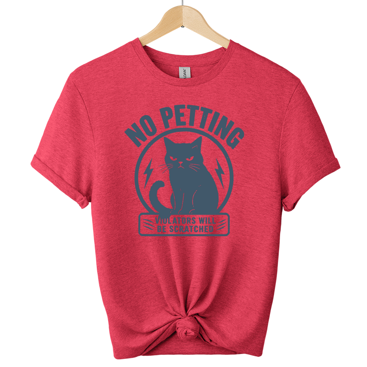 No Petting Violators Scratched Cat Shirt
