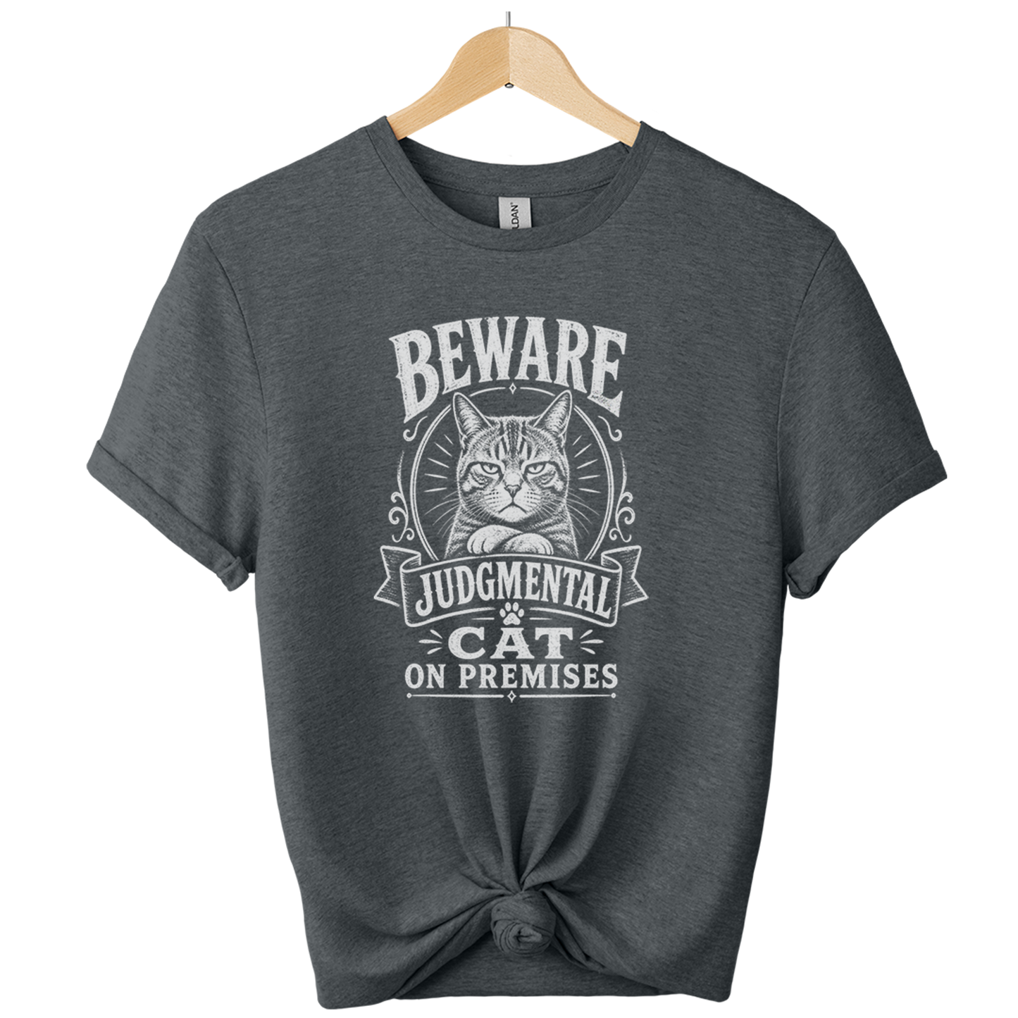Beware Judgmental Cat T-Shirt