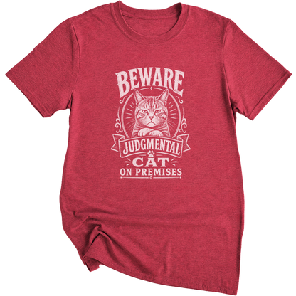 Beware Judgmental Cat T-Shirt